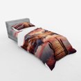 thumbnail image 2 of Ambesonne Lake Bedding Set 3 Pcs, Mesmerizing Sunset Mountains, Twin, Salmon Purple Grey, 2 of 2