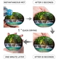 thumbnail image 2 of POGLIP Tropical Scenery Set of 4 Round Coaster for Drinks, Absorbent Ceramic Stone Coasters Cup Mat with Cork Base for Home Kitchen Room Coffee Table Bar Decor, 2 of 5