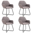 thumbnail image 1 of vidaXL Dining Chairs 4 pcs Taupe Fabric, 1 of 5
