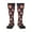 3 Black, variant on American Football and Fire Flames print thigh-high socks, crafted for both men and women with a stretchy, high-opaque design perfect for daily wear