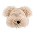 thumbnail image 2 of BLTIBY Cat Ear Beanie for Women Fleece Fuzzy Winter Hat Slouchy Warm Knit Fuzzy Hats Outdoor Headwear Beige 2 Free Size, 2 of 3