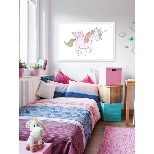 Marmont Hill "Winged Unicorn" by Shayna Pitch Framed Painting Print