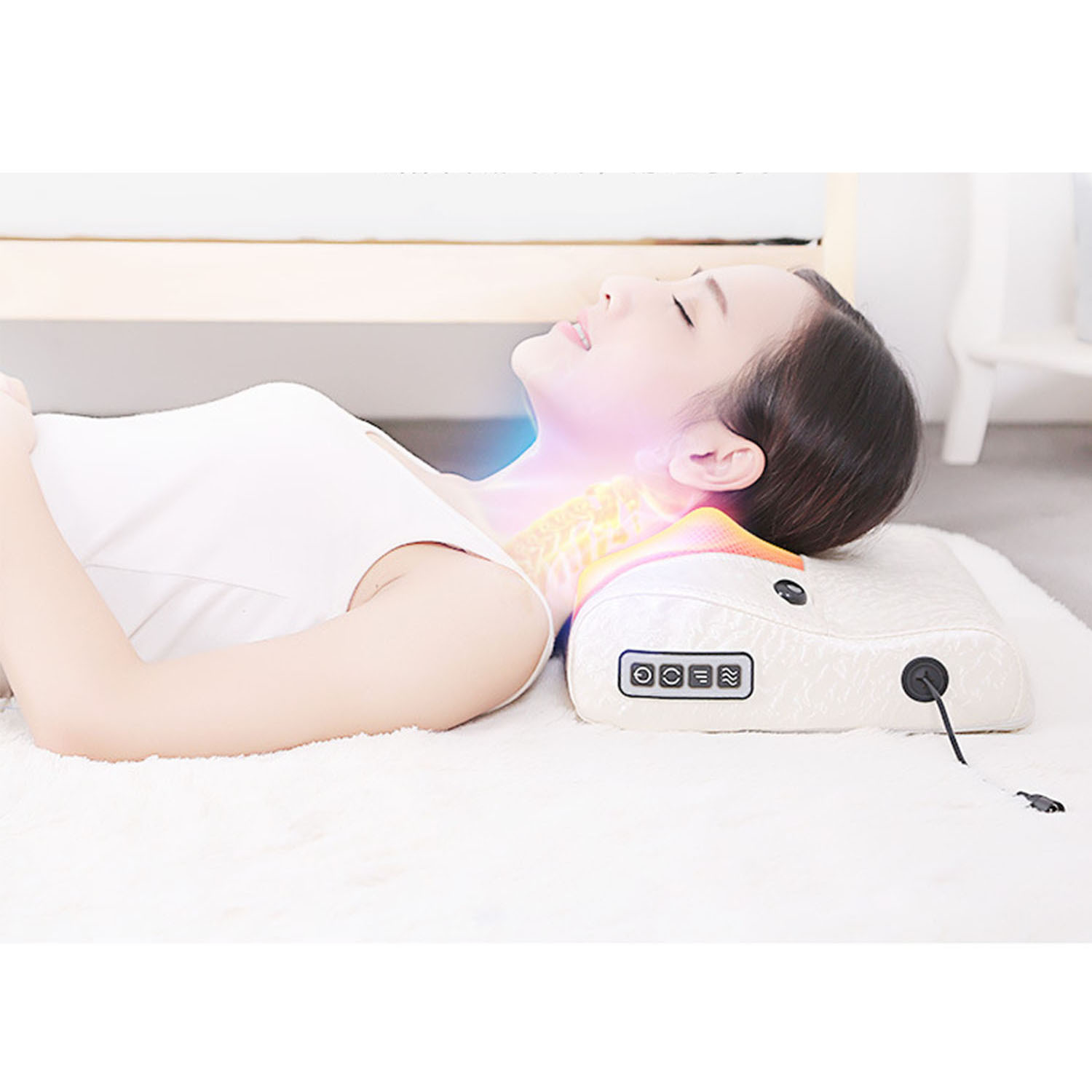 Massage Pillow for Back, Neck, Shoulder & Legs with 16 Massaging Heads