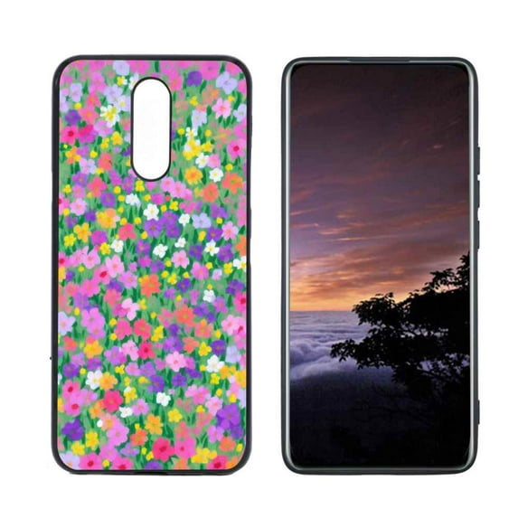 Compatible with LG X4 Phone Case, Little-Flowers-84 Case Men Women, Flexible Silicone Shockproof Case for LG X4