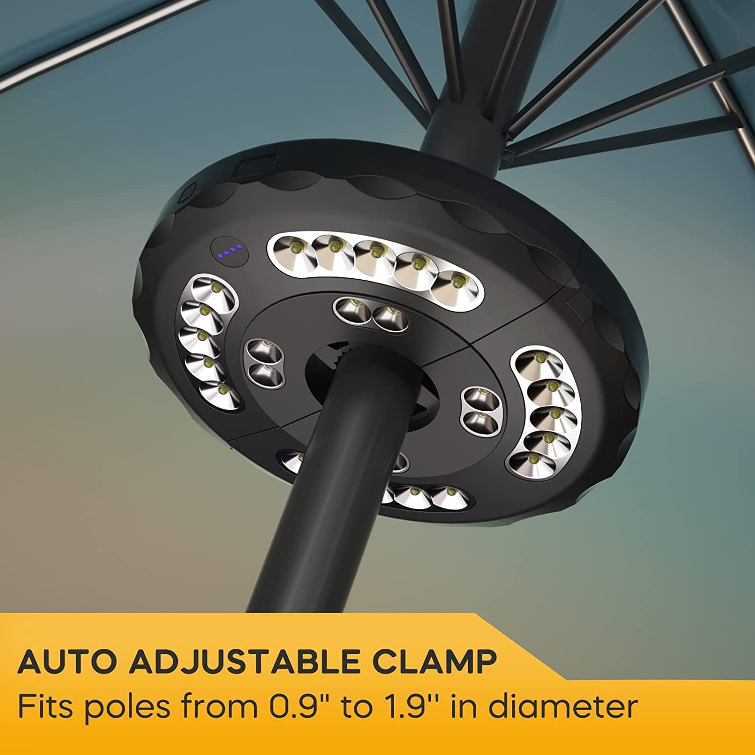 Solar Parasol Lighting With Remote Control 104 LED 8 Modes Fairy Lights Umbrella Light For Patio Outdoor And Indoor Decorative Light