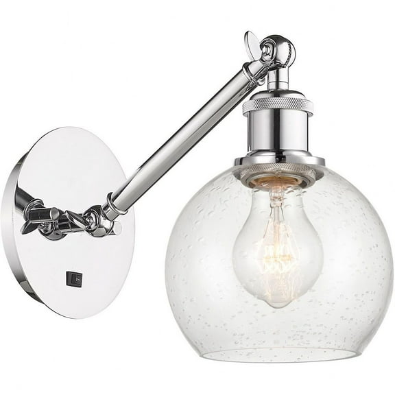 317-1W-PC-G124-6-LED-Innovations Lighting-Athens - 1 Light Wall Sconce In Industrial Style-10.5 Inches Tall and 6 Inches Wide Polished Chrome Seedy