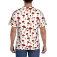 thumbnail image 2 of Naloa Red Mushroom Men's T-Shirt Sport T-shirt Men's Basic Tee Casual Men's Shirt, Round Neck, Short Sleeves - 3X-Large, 2 of 5