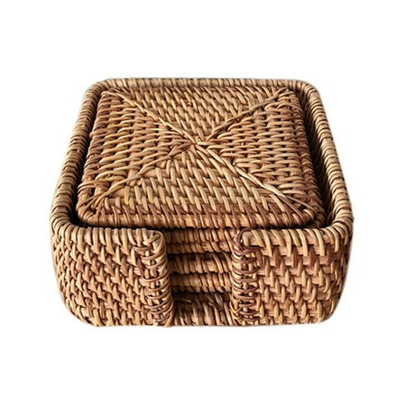 

Rattan Coasters Coasters Exotic Handmade Teacup Coasters for Creative Gift for