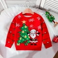 thumbnail image 2 of Gubotare Christmas Sweater Kids Girls Girl Pullover Sweaters Winter Knit Clothing Crewneck Top Kid Clothes Size 7-8 (Green,7-8 Years), 2 of 7