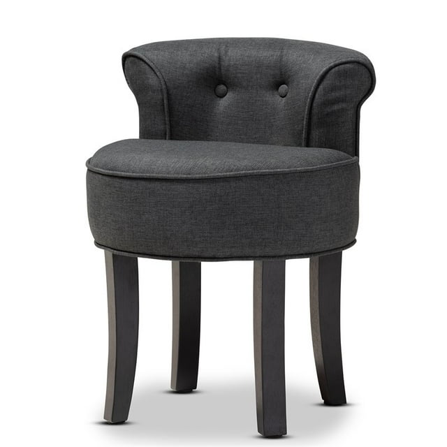 Baxton Studio Cerise Petite Chaise d'Appoint en Tissu Gris