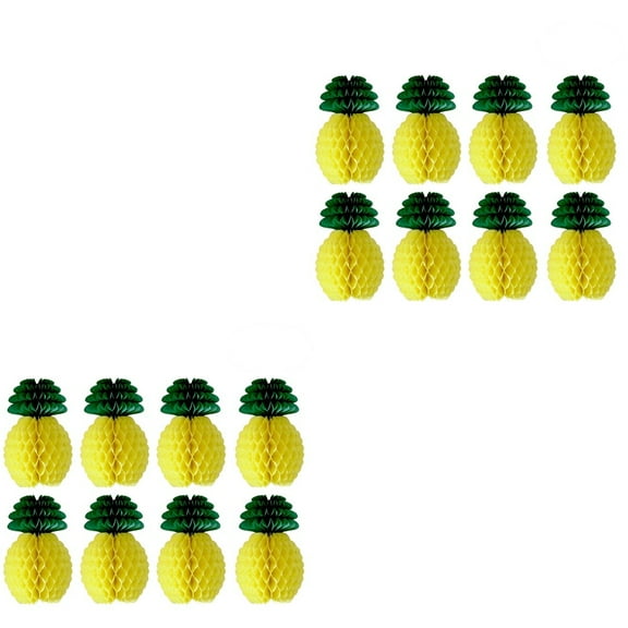 WRISTBIQUE Honeycomb Pineapple 16Pcs 4.7x4.7x7.9in Tropical Style Special Event