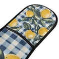 thumbnail image 4 of Yayeee Double Oven Mitt Kitchen Heat Resistant Baking 35" x7" Quilted Glove, Retro Beige Lemon, 4 of 6