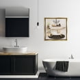 thumbnail image 2 of Stupell Industries Serene Vintage Bathtub Cottage Painting Gold Floater Framed Canvas Art Print Wall Art, 25 x 25, 2 of 9