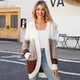 thumbnail image 1 of Nuevo estilo estilo perezoso cárdigan de punto con capucha de longitud media chaqueta de suéter informal de color de contraste de otoño e invierno europeo y americano para mujer, 1 of 3