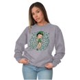 thumbnail image 3 of Betty Boop St Patricks Day Clovers Women Crewneck Sweatshirt Brisco Brands S, 3 of 6