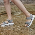 thumbnail image 5 of OutPro Womens Hiking Sandals Outdoor Lightweight Footbed Sandals Fashion Platform Beach Shoes Female Athletic Walking Sandals Gray, 5 of 8