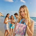 thumbnail image 3 of 20-piece blue and pink ocean-style non-woven gift bags, adorned with ocean pearls, suitable for Valentine's Day, weddings, baby baptism parties, and birthday party supplies., 3 of 8