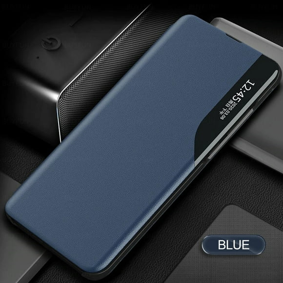Étui Intelligente en Cuir avec Support Magnétique pour Samsung Galaxy S21 (Bleu)