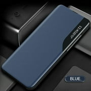 Smart Case window view leather Magnetic stand fundas phone cover Coque for Samsung Galaxy S20 FE (Blue)