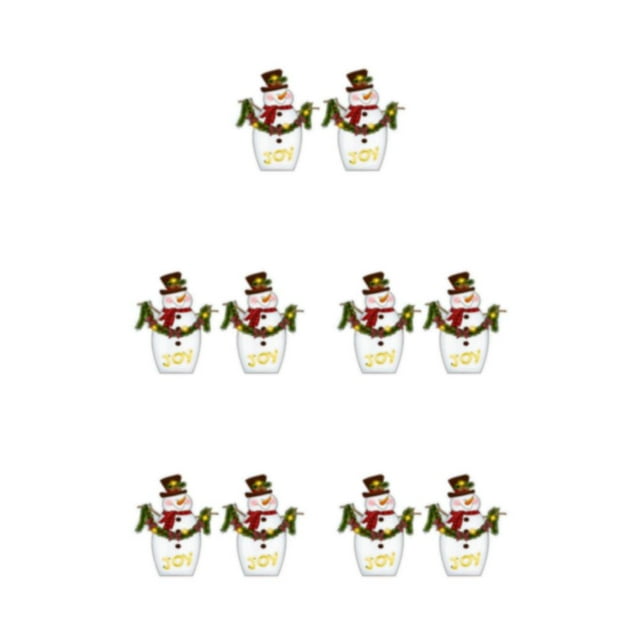 Destyer 2piece Stable Fixed Reflective Magnets For Car No Damage And Easy To Apply Christmas Decorations Snowman 5Set