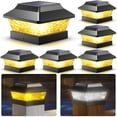 thumbnail image 1 of Luces solares tipo poste Siedinlar 4x4, metal, impermeables, paquete de 6, 1 of 6