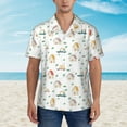 thumbnail image 4 of Lsque Cartoon House pattern Hawaiian Shirt for Men, Unisex Summer Beach Casual Short Sleeve Button Down Shirts-Small, 4 of 9
