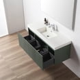 thumbnail image 6 of Blossom Positano 48" Floating Vanity | Aventurine Green | Single Acrylic Sink & 2 Side Cabinets | Wall Mounted, 6 of 8