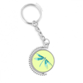 thumbnail image 1 of graffiti dragonfly specimens rotatable keyholder disc accessories chain clip, 1 of 3
