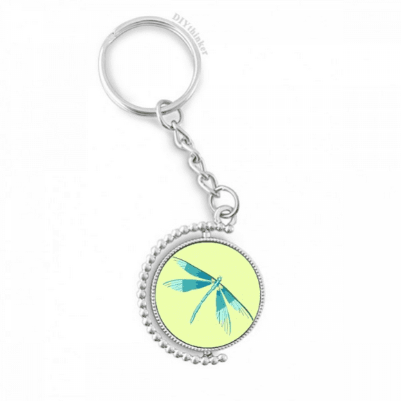 graffiti dragonfly specimens rotatable keyholder disc accessories chain clip
