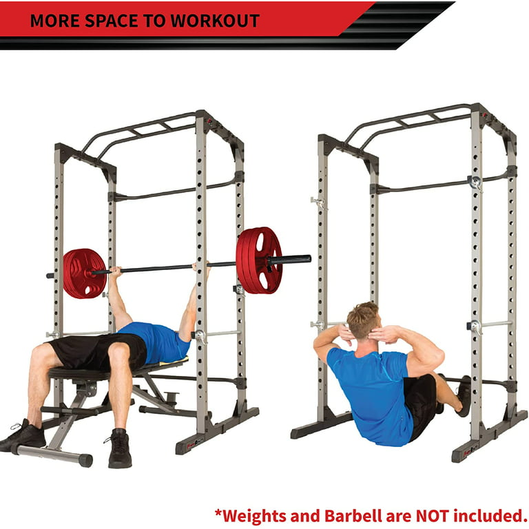 Fitness Reality Power Cage with Optional Attachments | Squat and Bench Rack  Combos | ASTM Tested 800 lbs Capacity