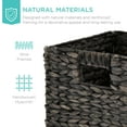 thumbnail image 5 of Best Choice Products 13x13in Hyacinth Storage Baskets, Set of 5 Multipurpose Collapsible Organizers - Black, 5 of 8