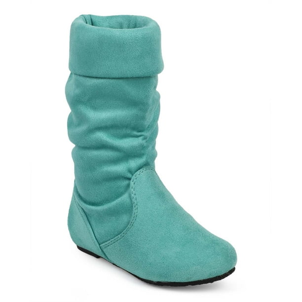 flat slouch suede boots