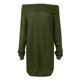 thumbnail image 2 of Gibobby Suéter de Mujer Suéter de punto de cuello recto de manga larga de temperamento sólido de otoño e invierno para mujer (Verde, XL), 2 of 4