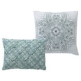 thumbnail image 7 of VCNY Windsor 4-Piece Aqua Medallion Polyester Quilt Set, Twin/Twin XL - Reversible, 7 of 7
