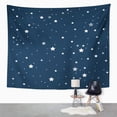 thumbnail image 2 of REFRED Blue Moon Starry Night Sky Stars Silhouette Fantasy Planet Abstract Astronomy Bright Wall Art Hanging Tapestry Home Decor for Living Room Bedroom Dorm 60x80 inch, 2 of 2