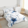 thumbnail image 3 of jejeloiu Country Floral Bedding Comforter Set,Natural Plant Twin Comforter Sets,White Blue Bedding Set For Adults,Luxury Bedroom Decor Reversible,2-Piece, 3 of 8