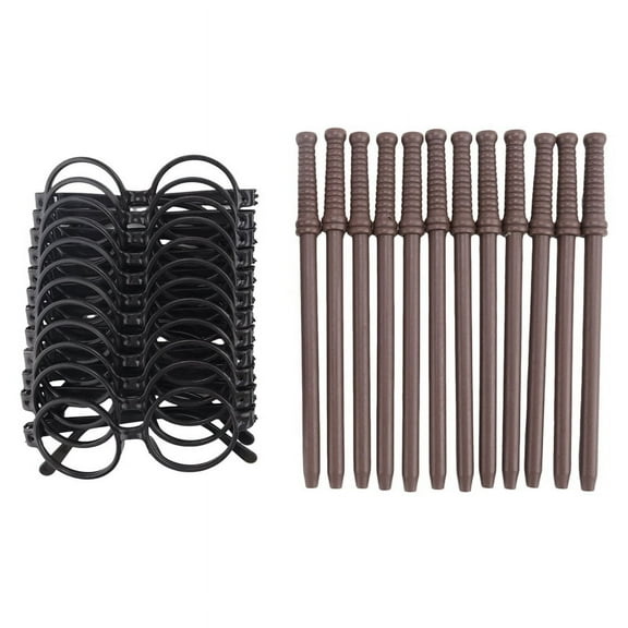 Quaqdae 24 Pcs Wand Pencils and Glasses Wizard Party Favors, Wizard Party Supplies Theme Birthday Supplies for Teen Kids