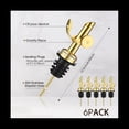 thumbnail image 2 of 6 Piezas De Vertedores De De Licor De Acero Inoxidable Con Peso, Dispensador AutomáTico De , Vertedor De Alcohol BalsáMico (Dorado), 2 of 7