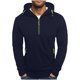 thumbnail image 1 of pstuiky camisa de manga larga para hombre, Sudadera con capucha de manga larga, color liso, con media cremallera y múltiples bolsillos para hombre top de hombre m, 1 of 4