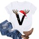 thumbnail image 1 of Fiudx Camisas para Mujer Camiseta Informal de Manga Corta con Cuello Redondo y Estampado Informal a La Moda para Mujer, 1 of 4