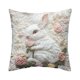 thumbnail image 2 of Funda de almohada con estampado digital 3D de conejo | Diseño de bordado falso | Tejido de poliéster | Funda de cojín decorativa para sofá cama de 45 x 45 cm, 2 of 6