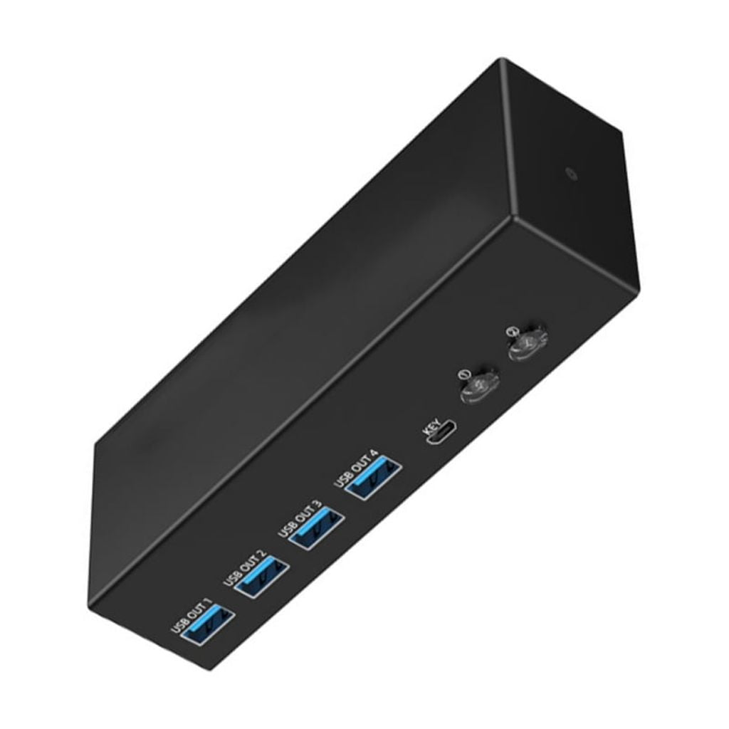 Two Monitors KVM Switches 8K Resolution for Two Computers with Keyboards and Mouse Sharing