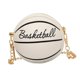 thumbnail image 4 of Bolso bandolera informal con forma de pelota de baloncesto para hombre y mujer Blanco, 4 of 9