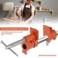 thumbnail image 3 of 2Pcs 1/2 Inch Pipe Clamps Metal 1/2Inch Black Tube Clamp Set Woodworking Tools Adjustable Wood Clamp for Carpenter, 3 of 5