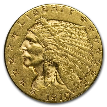 1910 $2.50 Indian Gold Quarter Eagle XF