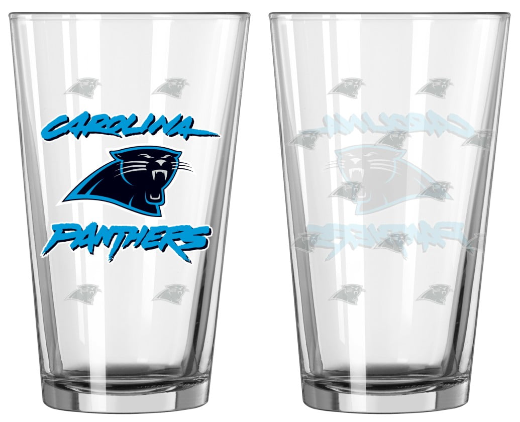 Carolina Panthers Official NFL Satin Etch Pint Glass Set Boelter Brands 021995 by Boelter Brands