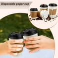 thumbnail image 2 of 50 Pcs/Set Disposable Paper Cup For Hot and Cold Drinks, Water Cup With Lid And Cover, Suitable For Picnicking, Barbecue, Travel And Activities (10 OZ), 2 of 5