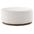 thumbnail image 1 of Modway Tilden Grand Ottoman Rond de 38 Pouces en Bouclé Rembourré, Mobilier de Patio Noyer Nuage, 1 of 7