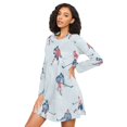 thumbnail image 3 of FORMRS Womens Long Sleeve Nightgowns Crew Neck Sleep Shirt Soft Pajamas Sizes S-3XL, Hockey Action Zone, 3 of 8
