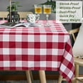 thumbnail image 2 of Litake Buffalo Check Tablecloth Rectangle 55 x 120 Inch Home Decorative Farmhouse Washable Yarn Dyed Fabric Red and White Gingham Table Covers for Outdoor Picnic, Kitchen and Holiday Dinner, 2 of 6